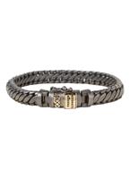 Buddha to Buddha Ben XS schakelarmband van zilver met detail van 18k goud