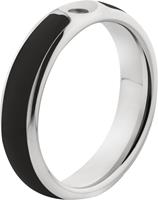 Unknown Melano Twisted Tracy resin ring - dames - stainless steel+ black resin - 5mm - maat 15.50