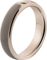 Unknown Melano Twisted Tracy resin ring - dames - rosegoldplated + taupe resin - 5mm - maat 15.50