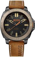 Hugo Boss Orange horloge heren - bruin - edelstaal PVD zwart - 46 mm