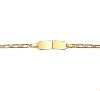 The Jewelry Collection Graveerarmband - Valkenoog 5,0 mm - Geelgoud (14 Krt.)