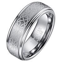 mendes Heren ring Wolfraam Celtic Knot Brushed-21.5mm