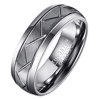 Mendes Wolfraam heren ring Diagonale Groeven-21.5mm