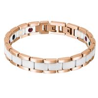mendes Keramieken Heren Armband Magnetische Power Rose Wit