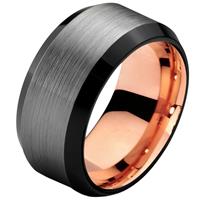 mendes heren ring Wolfraam Zilver Zwart Rose 8mm-20mm