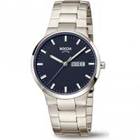 Boccia Herrenuhr "3649-02", Reintitan, silber