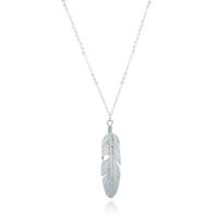 lgtjwls Hippe dames ketting Leaf Zilverkleurig