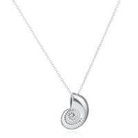 lgtjwls LGT Jewels Dames ketting Sea Snail Swirl Zilverkleurig