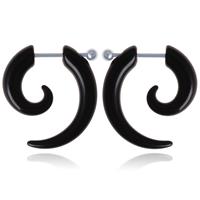 lgtjwls Stud oorbellen Tribal Bone Zwart-22mm