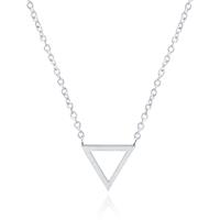 lgtjwls Hippe dames ketting Triangle Zilverkleurig