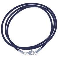 lgtjwls LGT Jewels leren koord ketting blauw 2mm-50cm