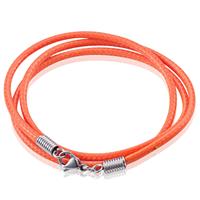 lgtjwls LGT Jewels waxkoord ketting Oranje- 2.5mm-55cm