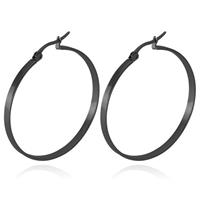 cillajewels Dames oorringen Cilla Jewels Edelstaal Zwart-50mm