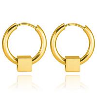 lgtjwls Stalen creolen Flexible Square Gold-12mm