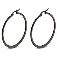 cillajewels Hoop Oorringen Cilla Jewels Edelstaal Zwart-40mm