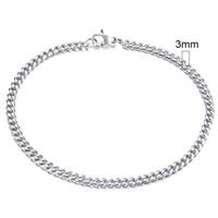 lgtjwls Stalen heren armband LGT JWLS Gourmet schakel Zilverkleurig 3mm-23cm