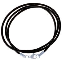 lgtjwls LGT Jewels leren koord ketting zwart 3mm-70cm