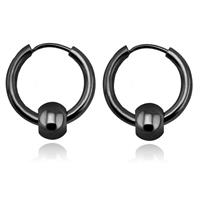 lgtjwls Stalen creolen Flexible Bead Black-18mm