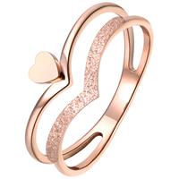 lgtjwls LGT Jewels Dames ring Edelstaal Rose Kroon Hartje-18mm