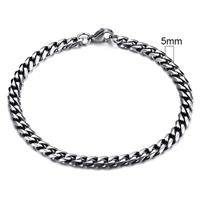 lgtjwls Stalen heren armband LGT JWLS Gourmet schakel Vintage 5mm-23cm