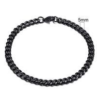 lgtjwls Stalen heren armband LGT JWLS Gourmet schakel Zwart 5mm-18cm