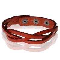 stonevalley Stone Valley gevlochten leren armband Heren Bruin