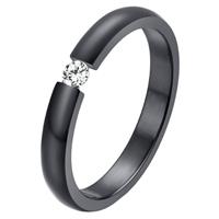 cillajewels Cilla Jewels edelstaal ring Crystal Black-16mm