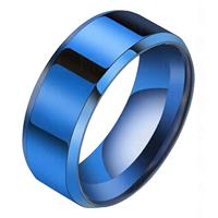 lgtjwls Heren ring Titanium Blauw 8mm-17mm