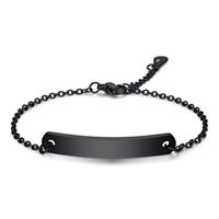lgtjwls LGT JWLS Dames Armband Naamplaat Zwart