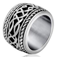 mendes Brede edelstaal heren ring Celtic Knot-20mm