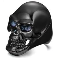 mendes Stalen herenring Skull Black-19mm