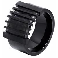 mendes heren ring Zwart Edelstaal met Carbon-20mm