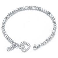 cillajewels Cilla Jewels Dames Armband Kraalvormig met Hart Zilver