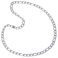 lgtjwls Heren ketting edelstaal Figaro Zilver 8mm-60cm