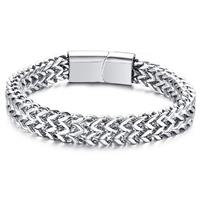 lgtjwls Heren armband edelstaal Zilverkleurig Mesh 8mm-20cm