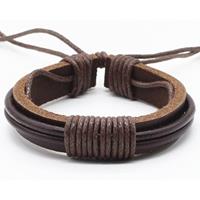 lgtjwls Leren armband LGT Jewels Verstelbaar Touw Bruin