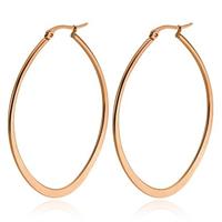 cillajewels Ovale oorbellen Cilla Jewels Edelstaal Rose-60mm