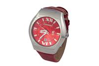 Chronotech 7694m03ac Rode Leren Horloge