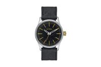 Nixon The Sentry 38 Leather Herrenuhr in Schwarz A377-2222