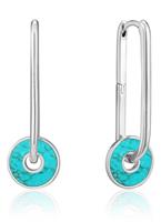 Ania Haie Ohrhänger Turquoise Disc Hoop E022-04H