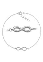 Firetti Silberarmband »Unendlichkeitschleife/Infinity in glanzvollem Design«, mit Zirkonia, Made in Germany