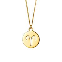 CAÏ Halskette »Widder Sternzeichen 925/- Sterling Silber vergolde«