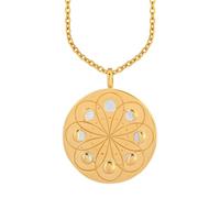 CAÏ Kette mit Anhänger »925/- Sterling Silber bicolor Mondzyklus Luna«