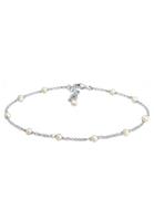 Elli Dames Enkelbandje Elegant met Zoetwaterparels in 925 Sterling Zilver