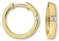 ONE ELEMENT Paar Creolen »Orhringe / Creolen aus 333 Gelbgold Zirkonia«