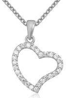 Firetti Kette mit Anhänger »Herz, glänzend, massiv und rhodiniert«, mit Zirkonia, Made in Germany