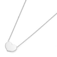 Smart Jewel Herzkette »Romantisch, Herz als Mittelteil, Silber 925«