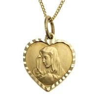 Zeeme Anhänger mit Kette »333/- Gelbgold Herz Madonna«