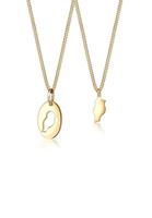 Elli Dames Vogel Moeder Kind Liefde in 925 Sterling Zilver Verguld