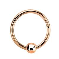 Nasenpiercing »Piercing Ring BCR, Clicker Rosegold mit 3 mm Kugel«, Aus 316l Stahl? PVD Rosegold beschichtet